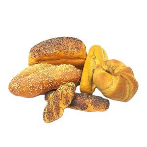 Decorative Faux Bread Loaves & Rolls – Set of 6